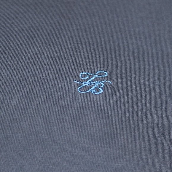 Ted Baker Polo Shirt 4 Large Blue Summer Checkered Collar Short Sleeve Mens - Picture 6 of 10